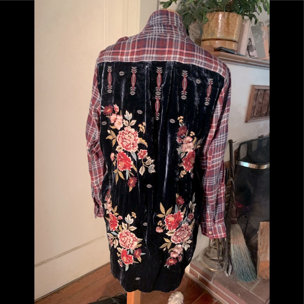 Floral Plaid Women's Top